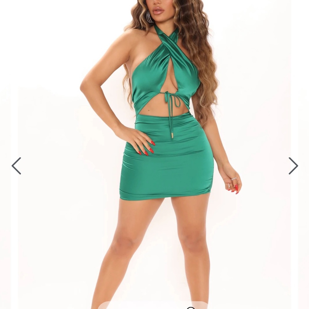 Satin mini dress